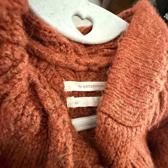 by Anthropologie Hooded Cable Knit Long Cardigan Size XSmall - Picture 6 of 6